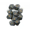 Dice<Dark Grey with Copper: Opaque d10 Dice Set (10's) CHX 25220 - Miniature Marvels: Airplane Models & Painted Dice