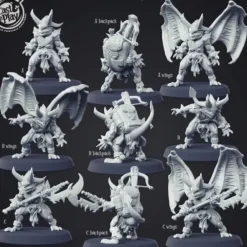 Miniature<Dark Imps - Miniature Marvels: Airplane Models & Painted Dice
