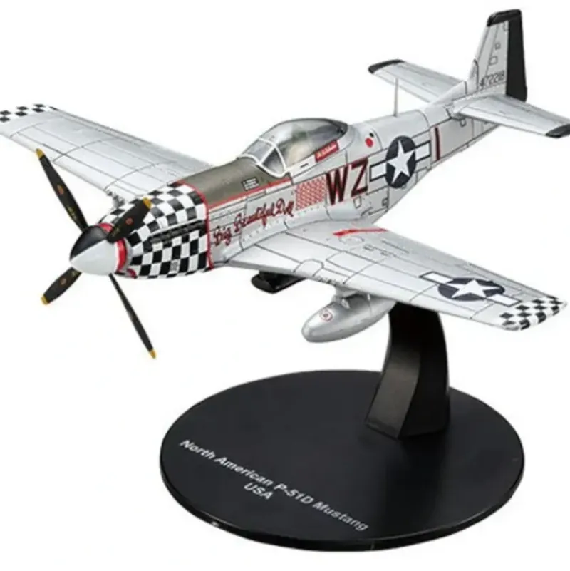 Airplane Model*De Agostini #12 DAWF12 1:72 North American P-51D Mustang - "Big Beautiful Doll," 14.5-Victory ace Col. John Landers, 78th FG, USAAF, RAF Duxford, 1944 - Miniature Marvels: Airplane Models & Painted Dice