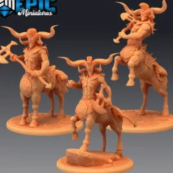 Miniature<Demonic Centaurs - Miniature Marvels: Airplane Models & Painted Dice