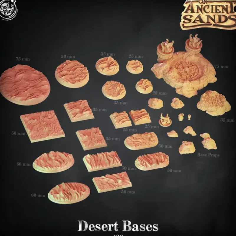Shop All*Desert Bases - Miniature Marvels: Airplane Models & Painted Dice