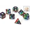 Dice<Dice Set - Rainbow Transparent Layered Resin SDZ 0001-10 - Miniature Marvels: Airplane Models & Painted Dice