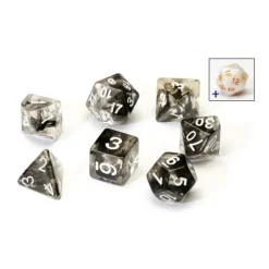 Dice<Dice Set: Black Cloud SDZ 0001-08 - Miniature Marvels: Airplane Models & Painted Dice