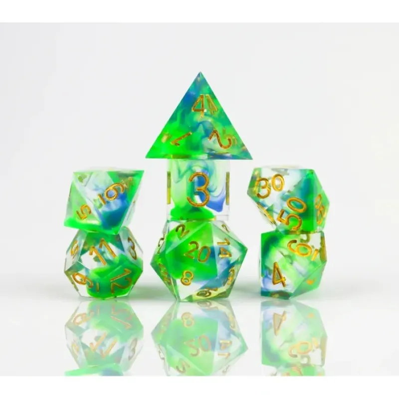 Dice<Dice Set: Sharp Cyprus SDZ 0014-01 - Miniature Marvels: Airplane Models & Painted Dice