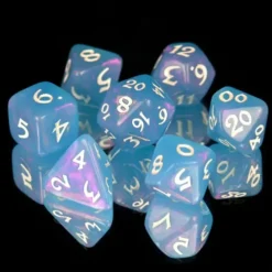 Shop All*Die Hard Dice - Elessia Moonstone Rumara w/ White Numbers - Miniature Marvels: Airplane Models & Painted Dice