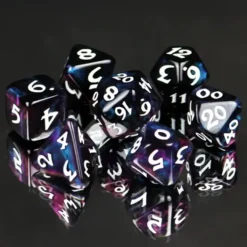 Shop All*Die Hard Dice - Elessia Moonstone Deepwalker w/ White Numbers - Miniature Marvels: Airplane Models & Painted Dice