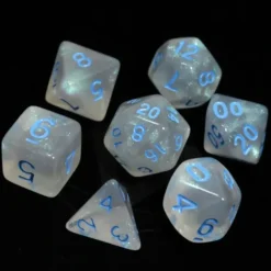 Shop All*Die Hard Dice - Glacial Moonstone w/ Blue - Miniature Marvels: Airplane Models & Painted Dice