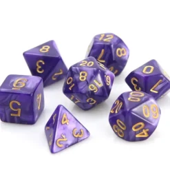 Shop All*Die Hard Dice - Purple Swirl with Gold - Miniature Marvels: Airplane Models & Painted Dice