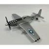 Airplane Model*Diecast Pull-Back Toy P-51 Mustang Checker nose - Miniature Marvels: Airplane Models & Painted Dice
