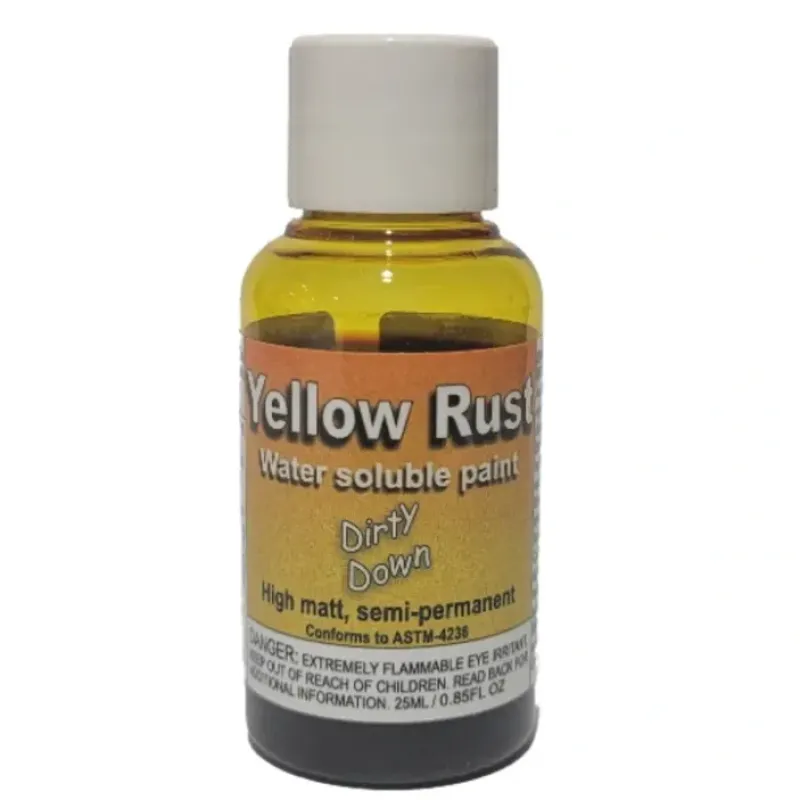 Paint<Dirty Down Paints Yellow Rust (25ml) - Miniature Marvels: Airplane Models & Painted Dice