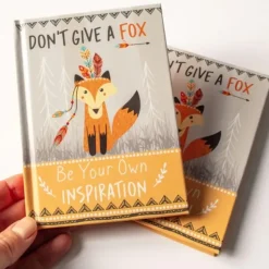Egpull<Don't Give a Fox What People Think - Be Your Own Inspiration Hardcover Book Gift - Miniature Marvels: Airplane Models & Painted Dice