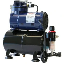 Shop All*D3000R 1/5 HP Oil Less Piston Compressor W/Tank & Regulator - Miniature Marvels: Airplane Models & Painted Dice