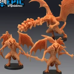 Miniature*Draconic Black Demons - Miniature Marvels: Airplane Models & Painted Dice