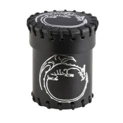 Shop All*Dragon Black Leather Dice Cup QWS CDRA101 - Miniature Marvels: Airplane Models & Painted Dice