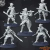 Miniature<Dragon Cultists - Miniature Marvels: Airplane Models & Painted Dice