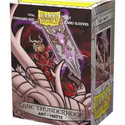 Shop All*Dragon Shield: Art Sleeves (100) Matte "Lane Thunderhoof Portrait" ATM 12044 - Miniature Marvels: Airplane Models & Painted Dice