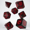 Dice<Dragons Black & Red Dice Set (7)QWS SDRA06 - Miniature Marvels: Airplane Models & Painted Dice