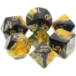 Shop All*Dragon's Hoard Dice w/Gold Numbers - Miniature Marvels: Airplane Models & Painted Dice