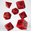 Dice<Dragons Red & Black Dice Set (7) QWS SDRA04 - Miniature Marvels: Airplane Models & Painted Dice