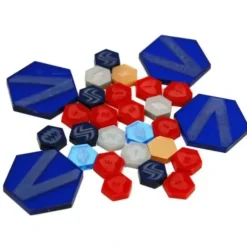 Shop All*Dreadball: Xtreme Premium Acrylic Counters (Blue) MGE MGDBX04-1 - Miniature Marvels: Airplane Models & Painted Dice