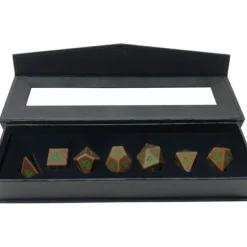 Accessories<Dungeons & Dragons RPG: Heavy Metal Copper and Green RPG Dice Set - Miniature Marvels: Airplane Models & Painted Dice
