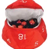 Accessories<Dungeons & Dragons RPG: Red and White D20 Plush Dice Bag - Miniature Marvels: Airplane Models & Painted Dice