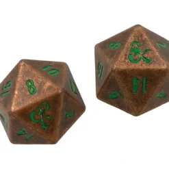 Accessories<Dungeons & Dragons RPG: Heavy Metal Copper and Green D20 Dice Set - Miniature Marvels: Airplane Models & Painted Dice