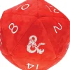 Accessories<Dungeons & Dragons RPG: Red and White D20 Jumbo Plush - Miniature Marvels: Airplane Models & Painted Dice