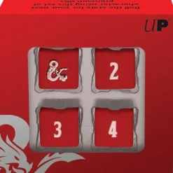 Accessories<Dungeons & Dragons RPG: Heavy Metal Red and White D6 Dice Set - Miniature Marvels: Airplane Models & Painted Dice