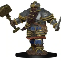 Miniature<Dwarf Male Fighter: Premium Figures - D&D Icons of the Realms WZK 93010 - Miniature Marvels: Airplane Models & Painted Dice