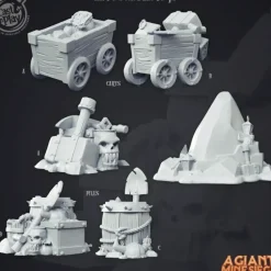 Shop All*Dwarven Mine Props - Miniature Marvels: Airplane Models & Painted Dice