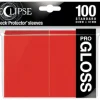 Accessories<Eclipse Gloss Standard Sleeves: Apple Red (100) - Miniature Marvels: Airplane Models & Painted Dice