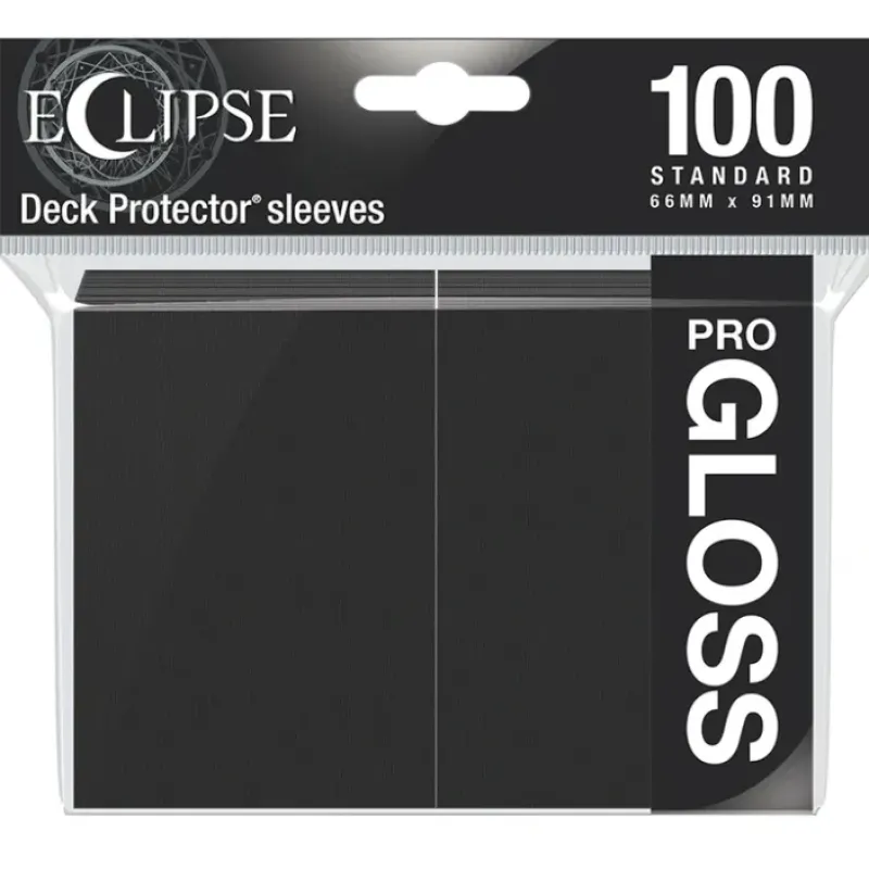 Accessories<Eclipse Gloss Standard Sleeves: Jet Black (100) - Miniature Marvels: Airplane Models & Painted Dice