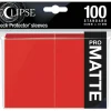 Accessories<Eclipse Matte Standard Sleeves: Apple Red (100) - Miniature Marvels: Airplane Models & Painted Dice