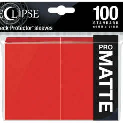 Accessories<Eclipse Matte Standard Sleeves: Apple Red (100) - Miniature Marvels: Airplane Models & Painted Dice
