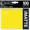 Accessories<Eclipse Matte Standard Sleeves: Lemon Yellow (100) - Miniature Marvels: Airplane Models & Painted Dice