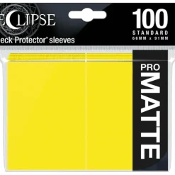 Accessories<Eclipse Matte Standard Sleeves: Lemon Yellow (100) - Miniature Marvels: Airplane Models & Painted Dice
