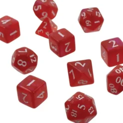 Accessories<Eclipse: Poly 11 Dice Set- Apple Red - Miniature Marvels: Airplane Models & Painted Dice