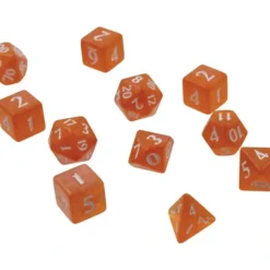 Accessories<Eclipse: Poly 11 Dice Set- Pumpkin Orange - Miniature Marvels: Airplane Models & Painted Dice