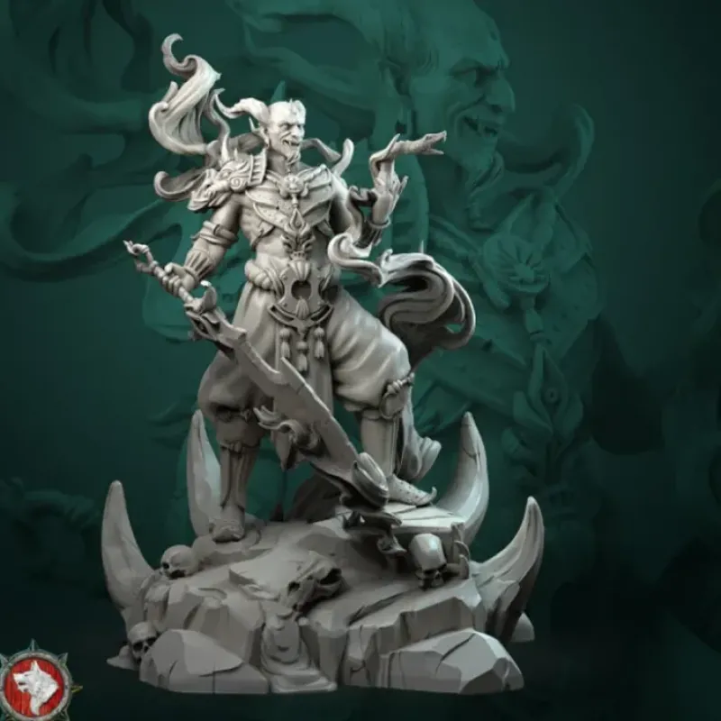 Miniature<Efreet Overlord, 32mm - Miniature Marvels: Airplane Models & Painted Dice