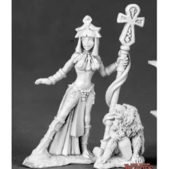 Miniature<Egyptian Priestess and Baboon: Dark Heaven Legends RPR 03506 - Miniature Marvels: Airplane Models & Painted Dice