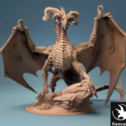 Miniature<Elder Black Dragon - Miniature Marvels: Airplane Models & Painted Dice