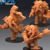 Miniature<Elephantfolk Paladins - Miniature Marvels: Airplane Models & Painted Dice