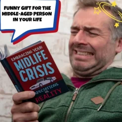 Egpull<Embracing Your Midlife Crisis "Expectations vs. Reality" Hardcover Book Gag Gift - Miniature Marvels: Airplane Models & Painted Dice