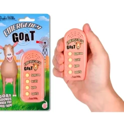 Egpull<EMERGENCY GOAT - Handheld Sound Machine Noise Maker Gag Toy - Archie McPhee - Miniature Marvels: Airplane Models & Painted Dice