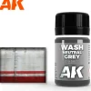 Paint<Enamel Wash: Neutral Grey Wash LTG AK-677 - Miniature Marvels: Airplane Models & Painted Dice