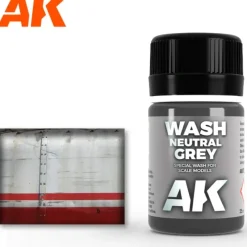 Paint<Enamel Wash: Neutral Grey Wash LTG AK-677 - Miniature Marvels: Airplane Models & Painted Dice