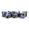 Dice<Eternal Blue/Black 16mm Resin Poly Set MET 632 - Miniature Marvels: Airplane Models & Painted Dice