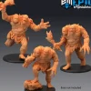 Miniature<Ettin Ancestor Set - Miniature Marvels: Airplane Models & Painted Dice