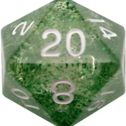 Shop All*FanRoll LIC20520 D20 35mm Etheral Green Dice - Miniature Marvels: Airplane Models & Painted Dice